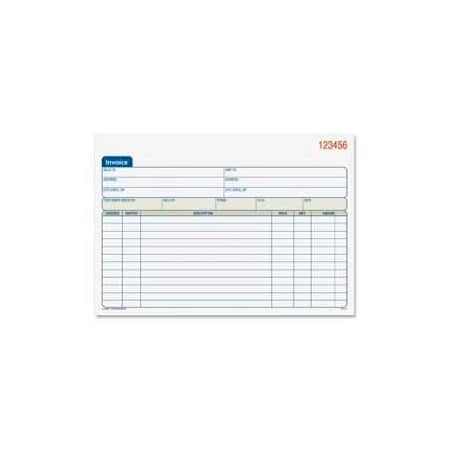 Adams Invoice Book, 2-Part, Carbonless, 8-7/16x5-9/16in 50/BKin DC5840